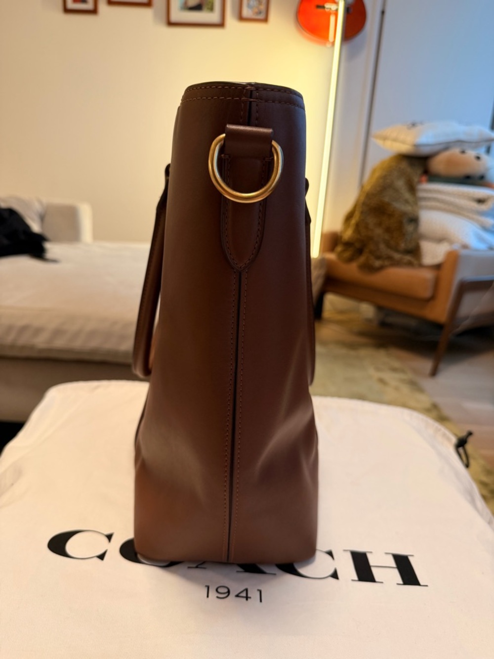 Coach Metropolitan Tote in Saddle/Brown - Picture 2 of 7